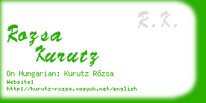 rozsa kurutz business card